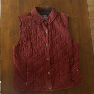 Faconnable Women's Quilted Red Vest